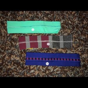 THREE lulu headbands💜